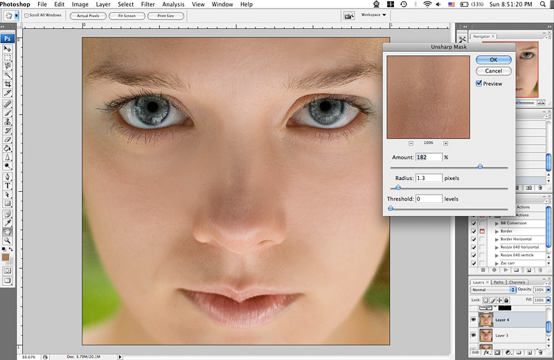 step 2 airbrush and unsharpenmask
